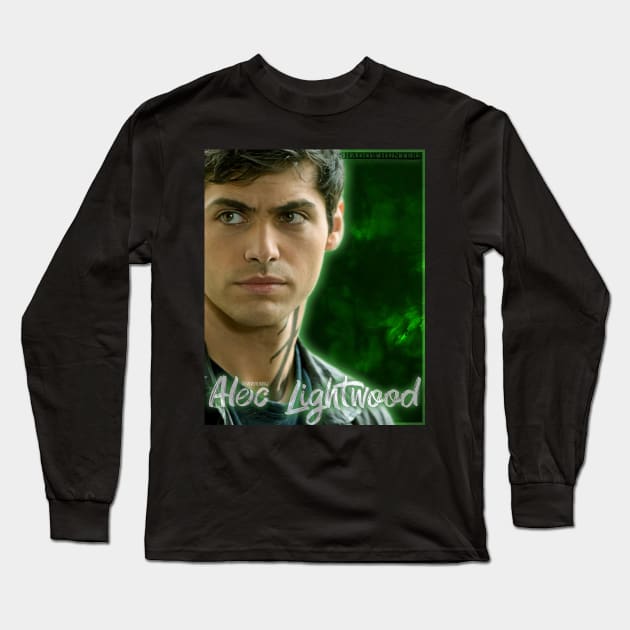 Shadowhunters - Alec Lightwood - Green Smoke Long Sleeve T-Shirt by vickytoriaq